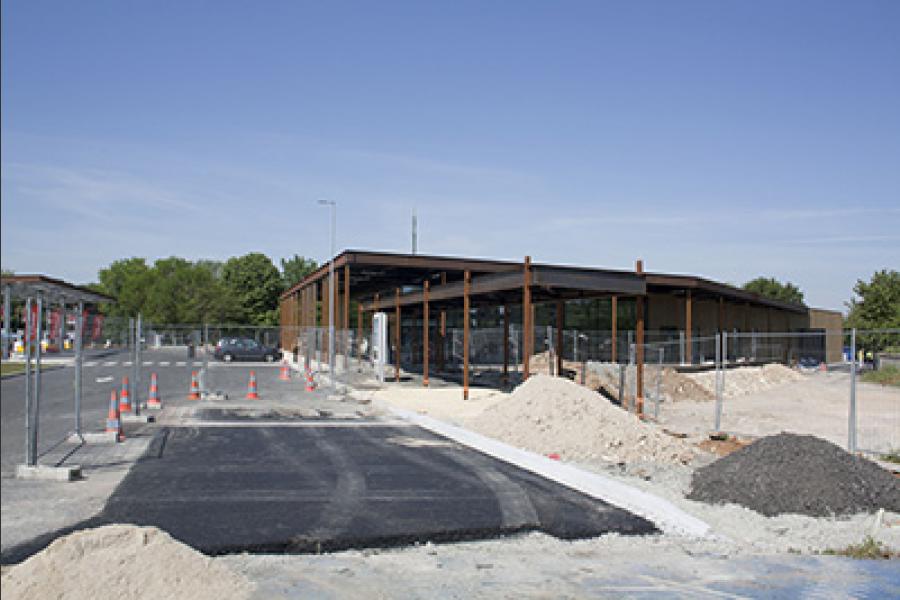 Chantier station autoroute